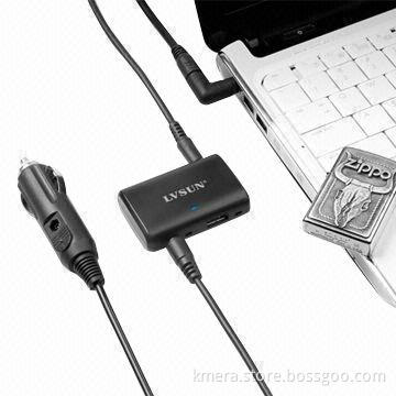 65W Mini Universal Laptop DC Adapter, 1 USB Output, Mini/Intelligent Design, Compact Size and Zippo